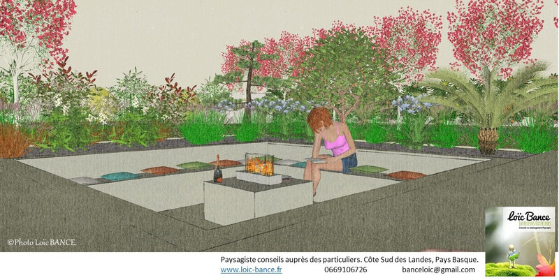 Paysagiste Landes esquisses jardins