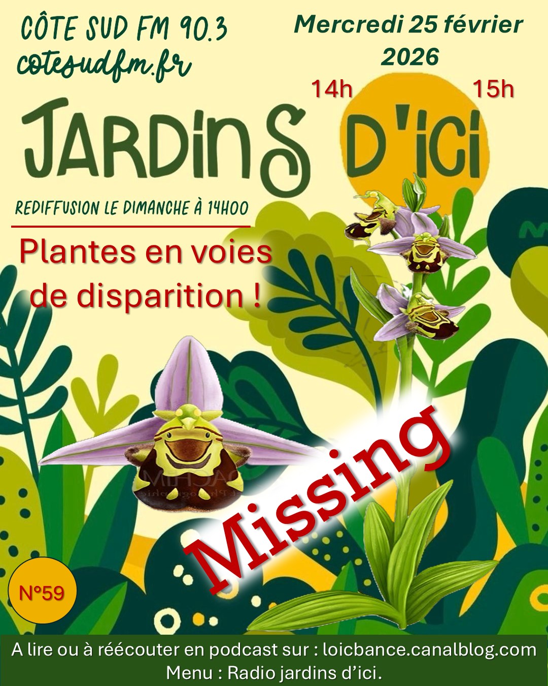 Plantes en voie de disparitions.