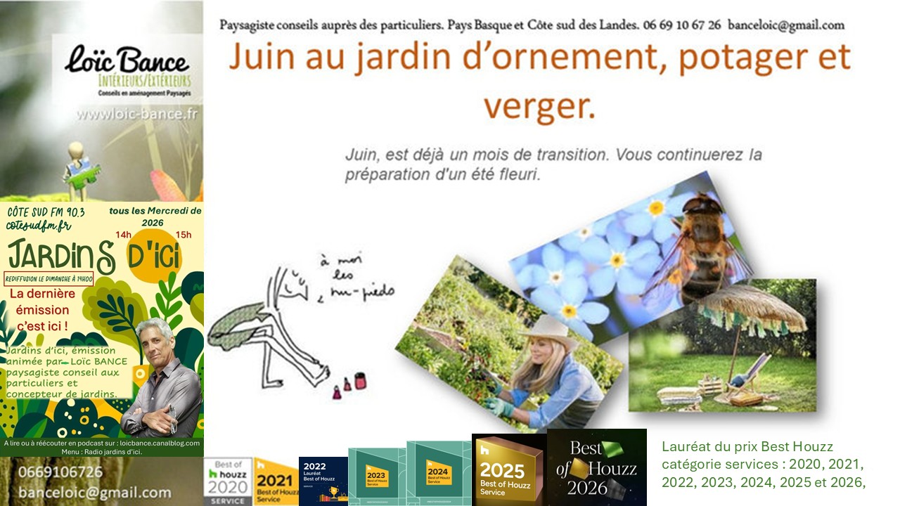 Jardins d'ici juin 2026 au jardin. Paysagiste Landes