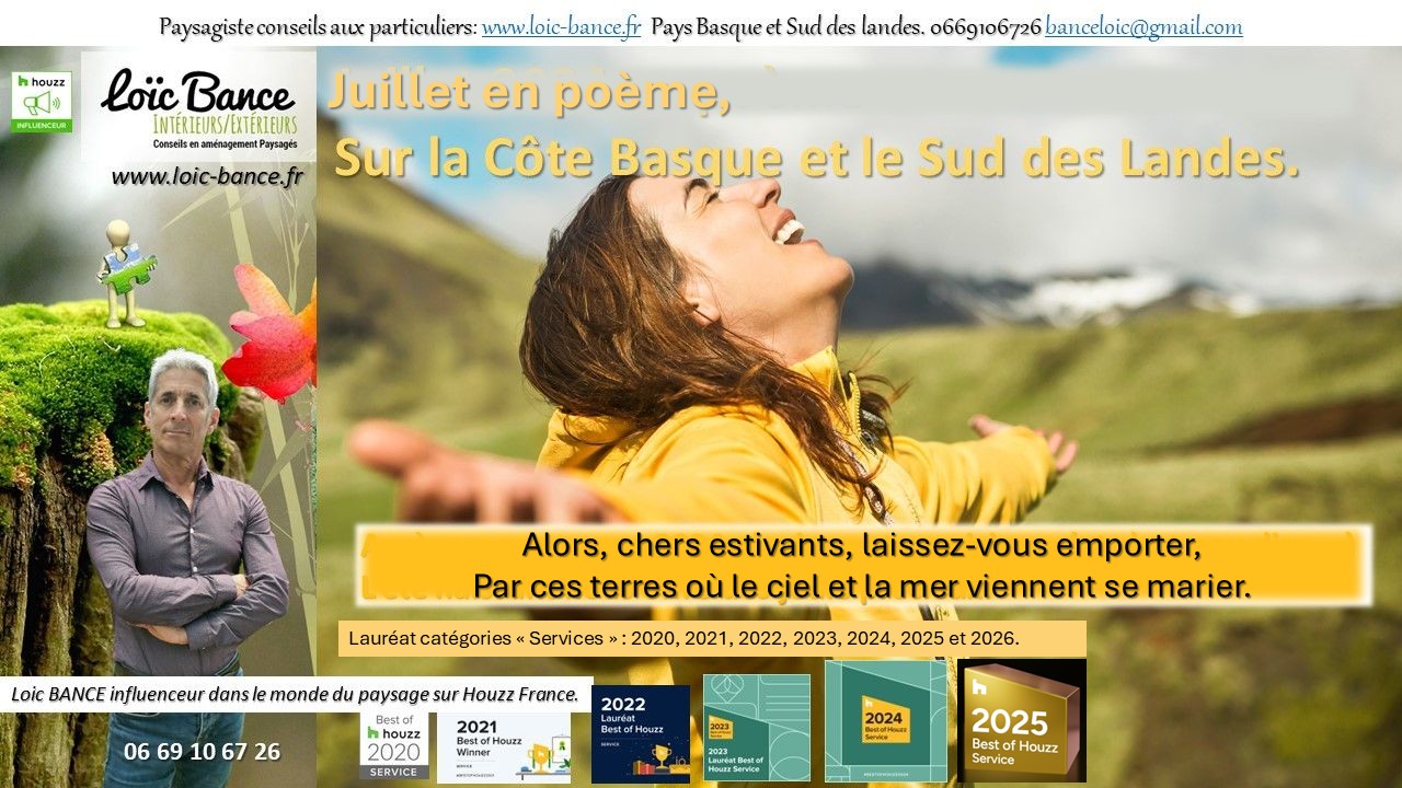 Paysagiste Landes Juillet en po�me.