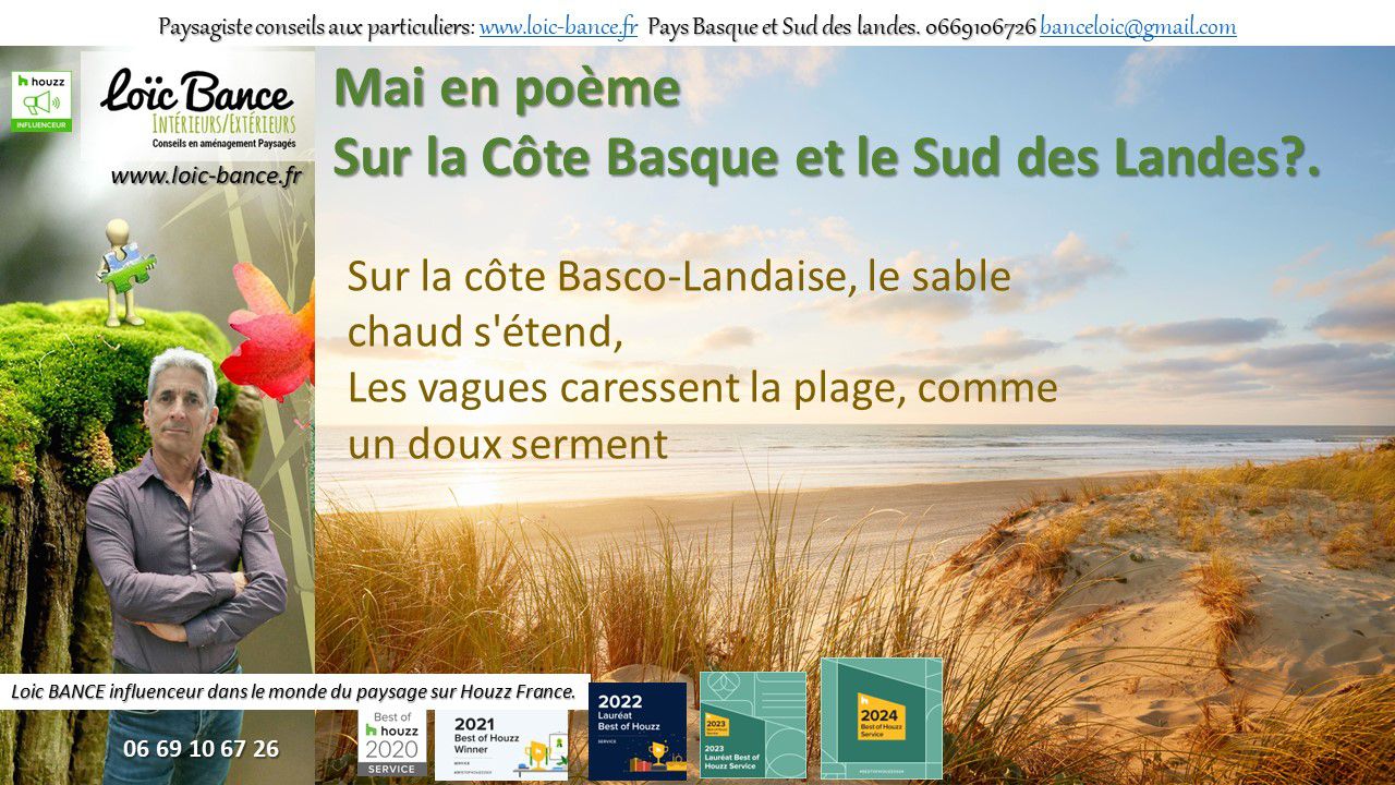 Les paysages des Landes et du Pays Basque en po�me en mai.