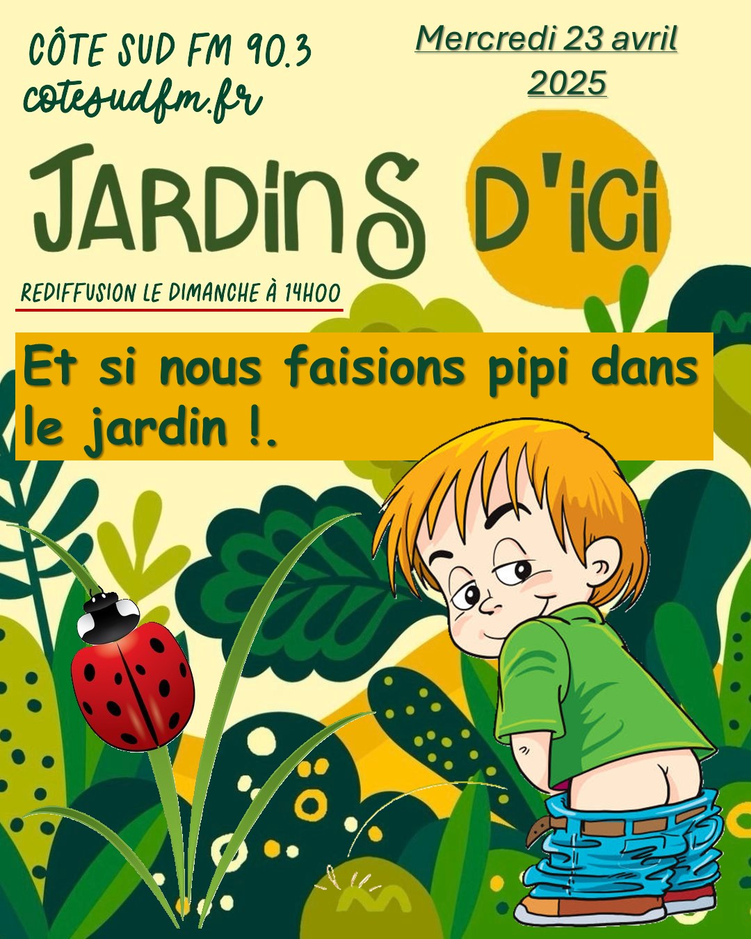 Paysagist Landes pipi dans le jardin.